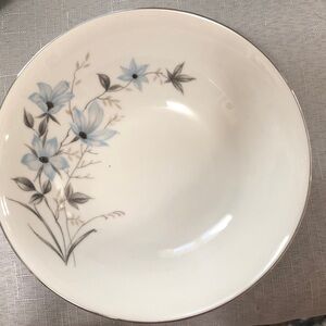 Elegant Blue Floral Dinner Plate